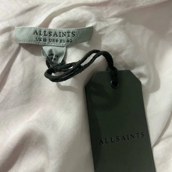 ALLSAINTS All Saints MELODY MAREA SILK BLEND Watercolor MIDI Dress New 8 - Picture 6 of 13